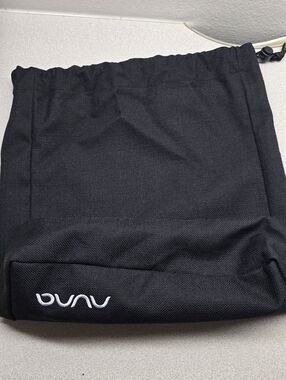 Nuna Drawstring Storage Bag Organic Cotton Travel Pouch Black
